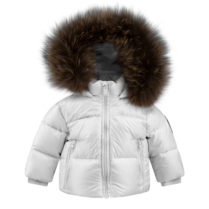 Bomboogie Unisex Baby White Hooded Down Jacket – Vanilla Junior
