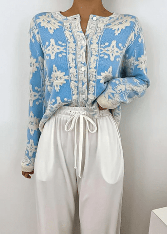 Fancy printed cardigan for summer evenings