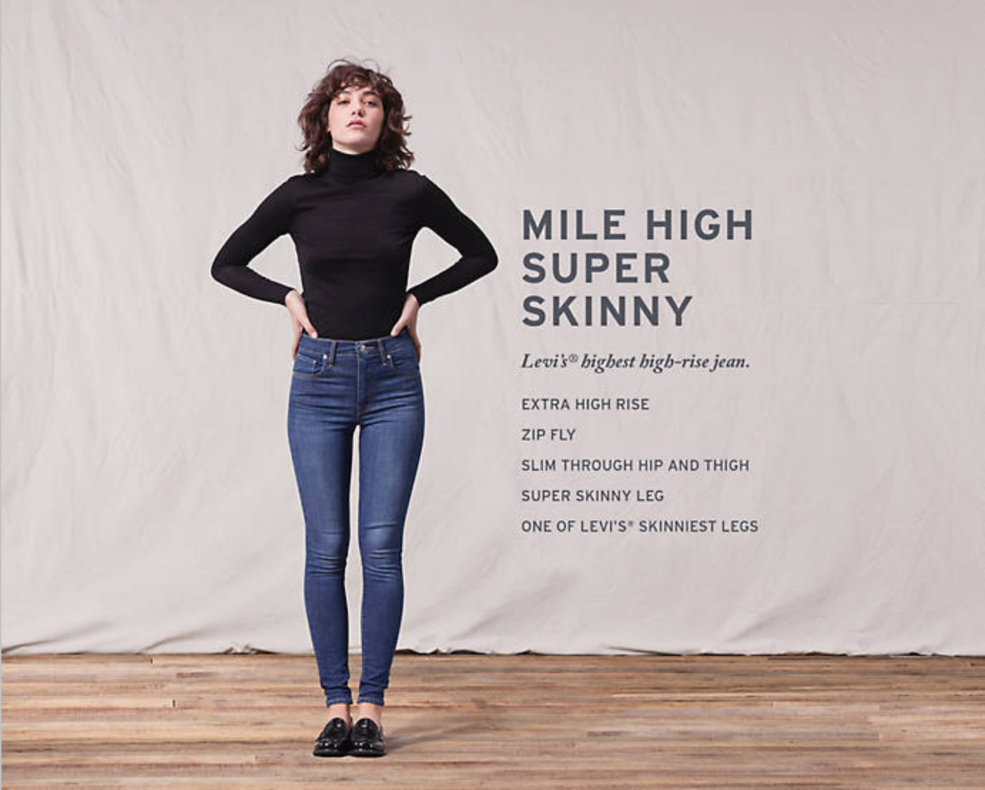 Levi's Mile High Super Skinny Jeans in Black | Free Canada-Wide – The  Trendy Walrus