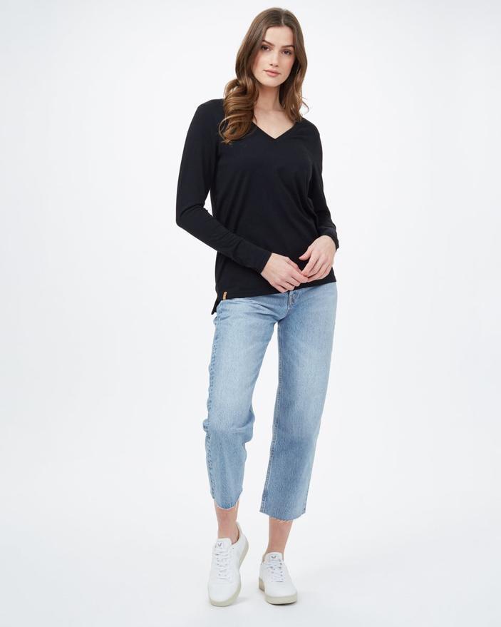 The Long Sleeve Ribbed Top in Black – Frank And Oak Canada