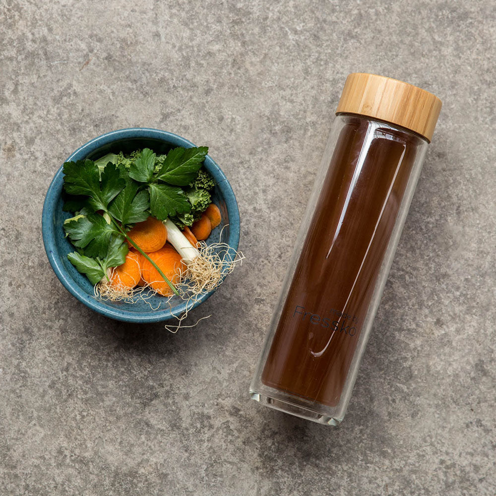 Nutra Organics Bone Broth in a Fressko Flask