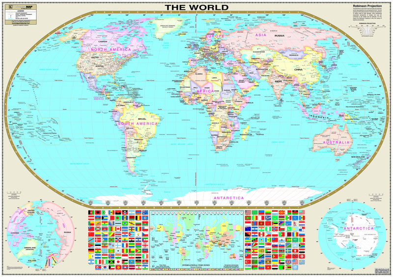World Wall Map Laminated 6640