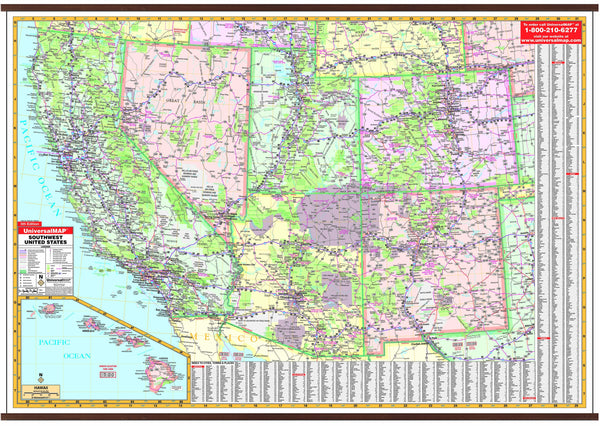 US Southwestern Wall Map Maps Com Com   25955 Grande 