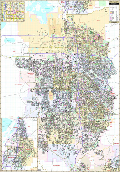 Salt Lake City, UT Wall Map | Maps.com.com