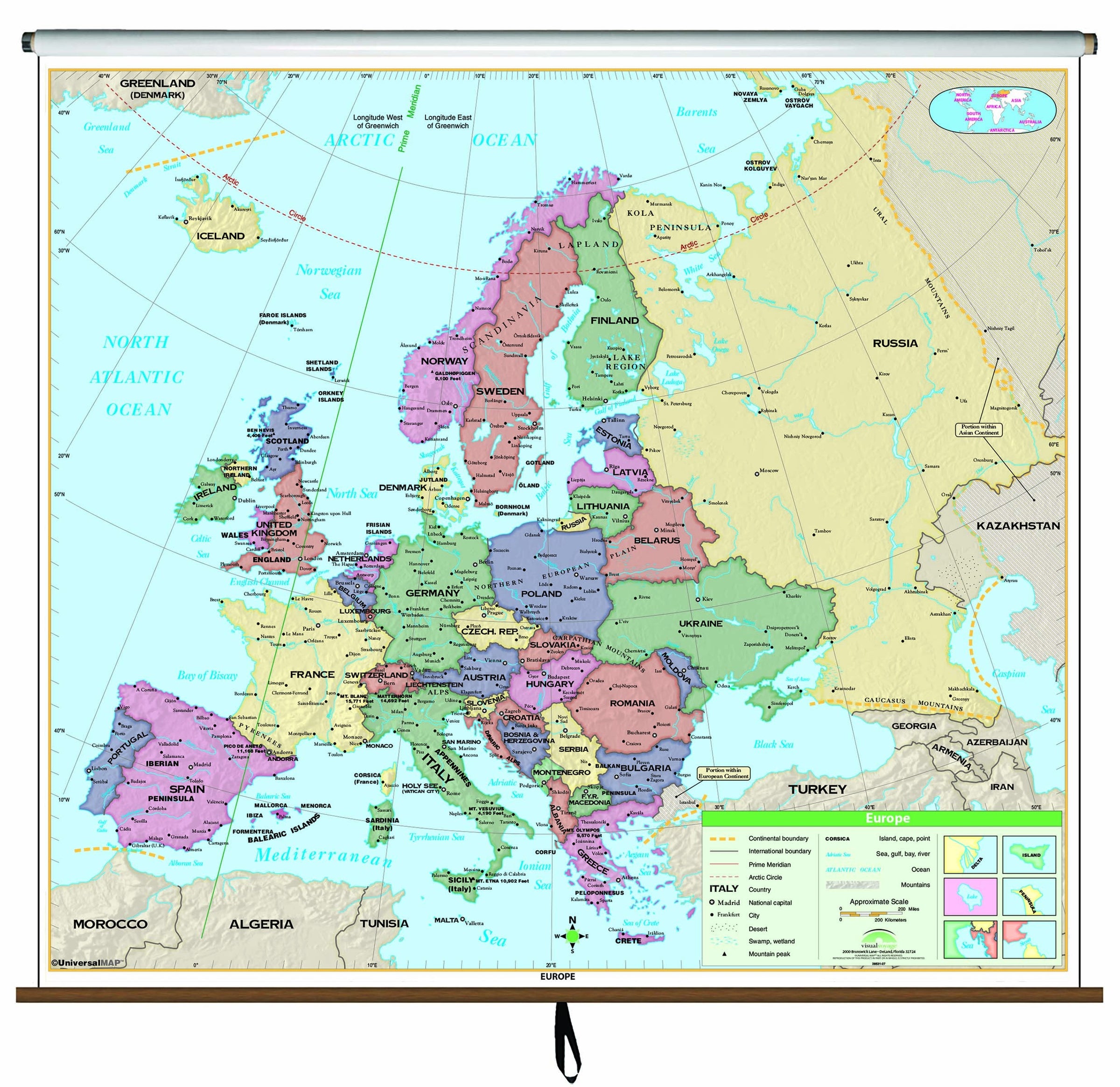 Map Of Europe With Longitude And Latitude