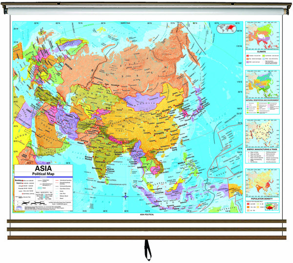 eastern hemisphere advanced political wall map set on