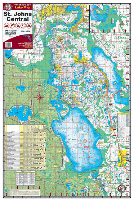St Johns River Nautical Map St. Johns River Central Lake Map By Kingfisher Maps, Inc. | Maps.com.com