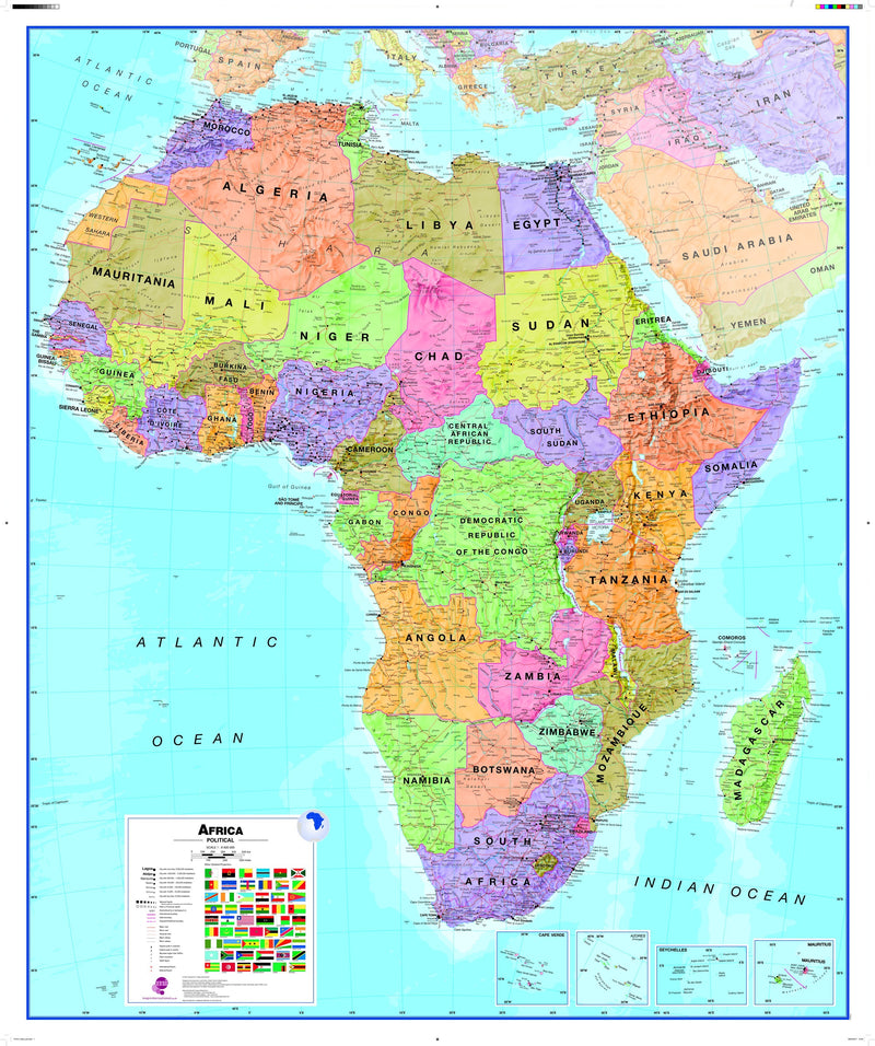 Africa Wall Map , Political | Maps.com.com
