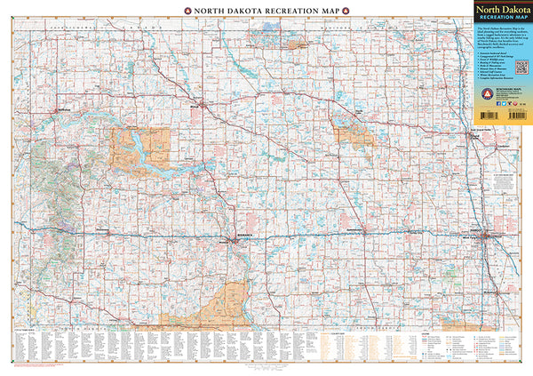 Benchmark Maps North Dakota Recreation Map | Maps.com.com