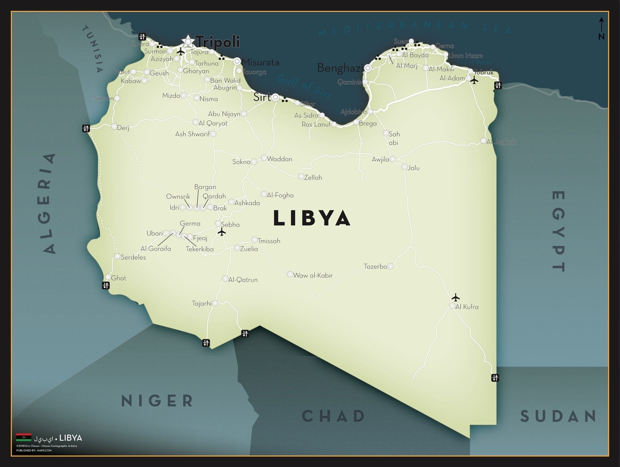 Libya Wall Map Buy Wall Map Of Libya Shop Mapworld Images And Photos