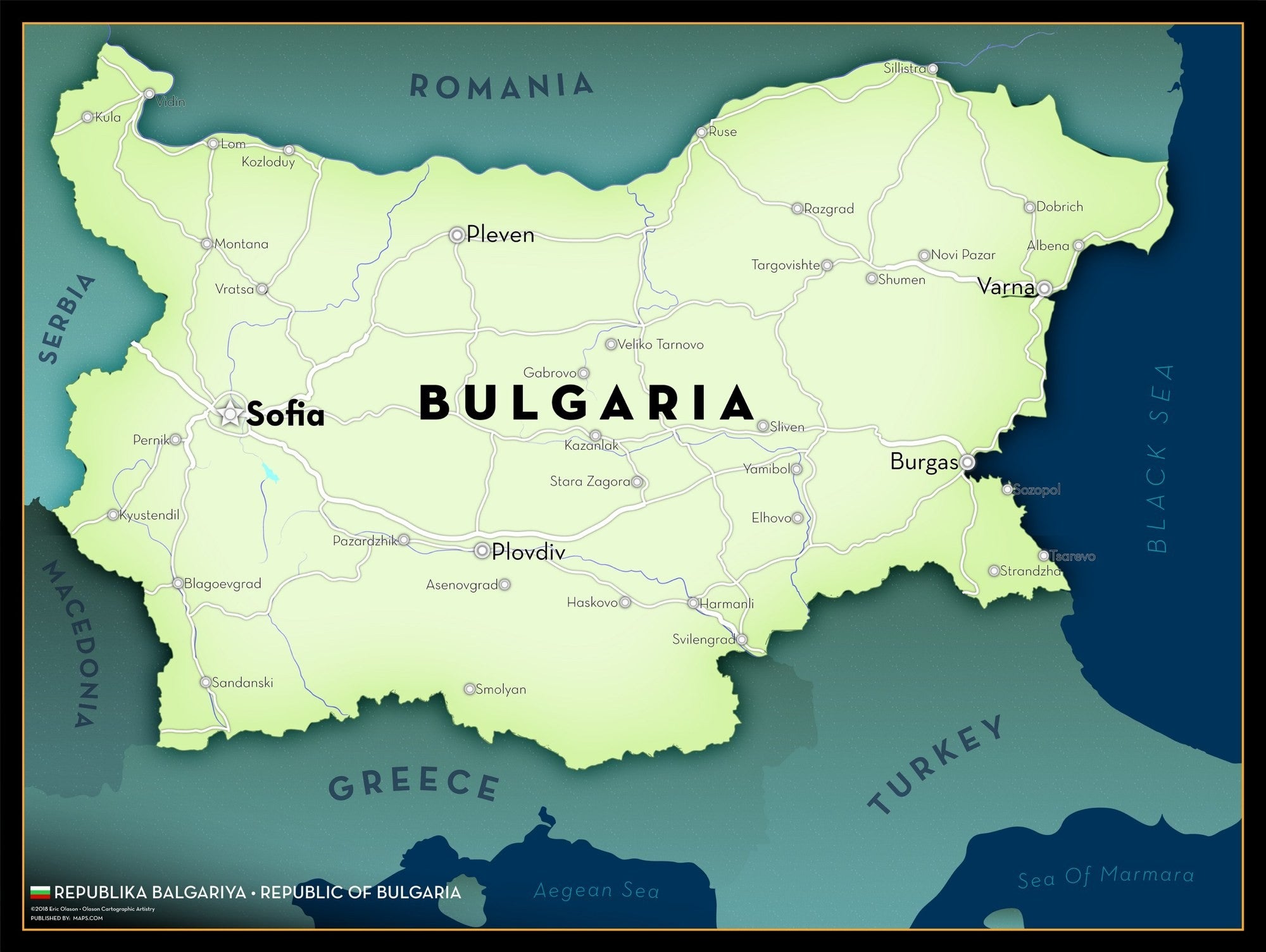 Mapa De Bulgaria