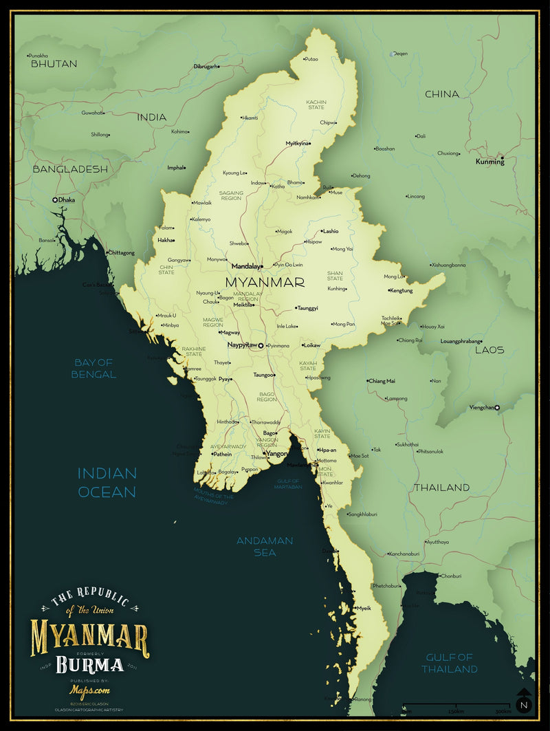 The Union Of Myanmar Limited Edition Map   OCA10045 800x 