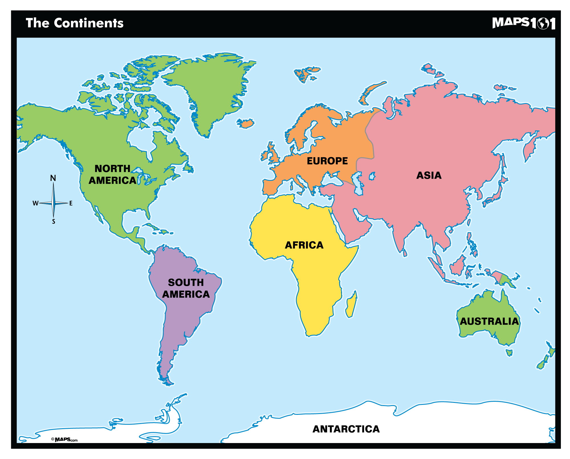 World Map Primary Level | Maps.com.com