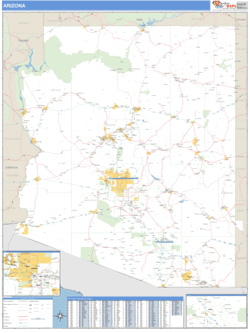 Southern Arizona Zip Code Map 2544