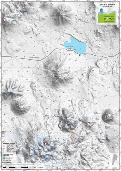 Ojos del Salado Topographic Map by Pixmap | Maps.com.com