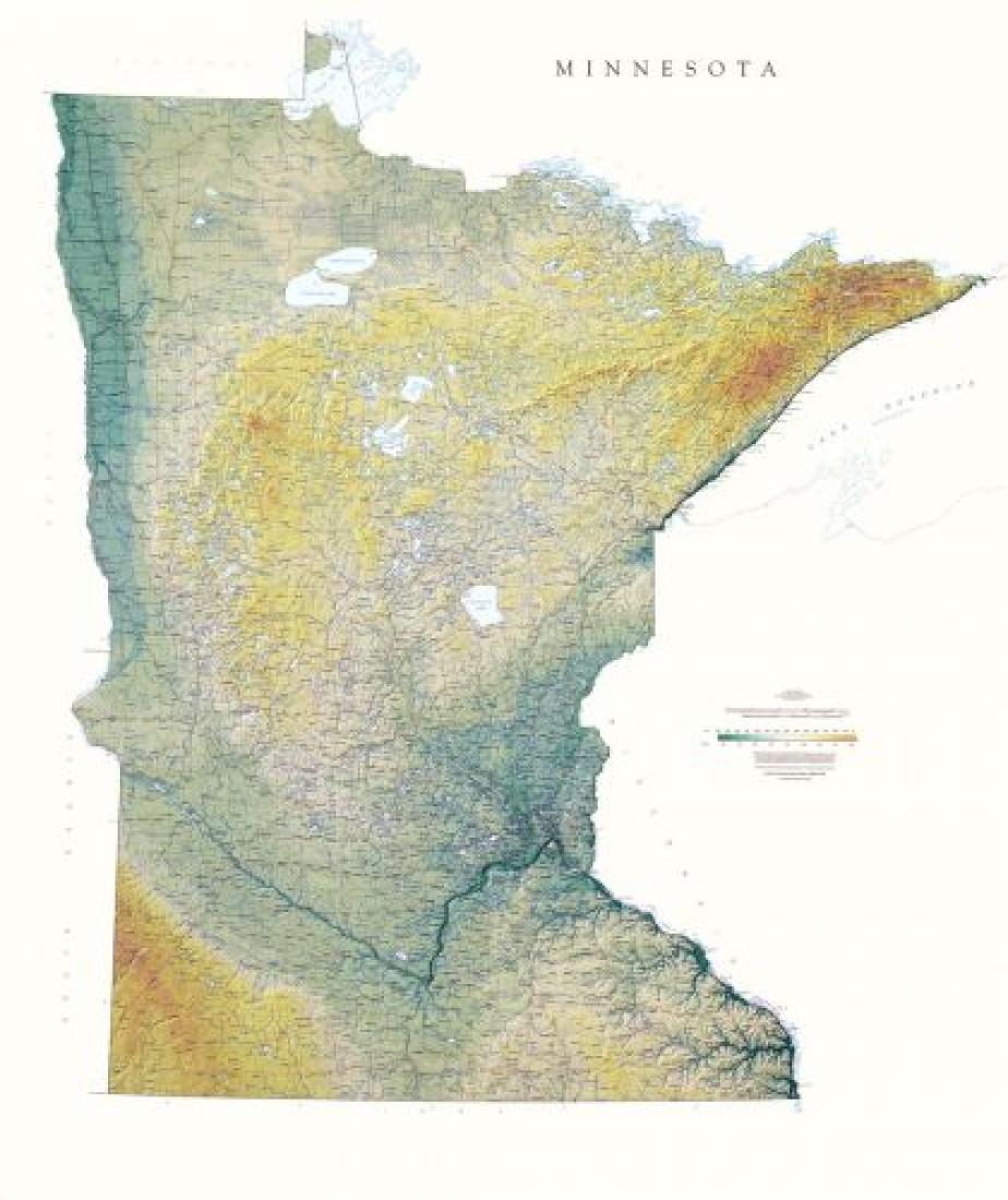 Minnesota Physical Wall Map By Raven Maps Maps Com Com   Big F7f73a9c 1e37 4315 8358 07ebff14c059 2400x 