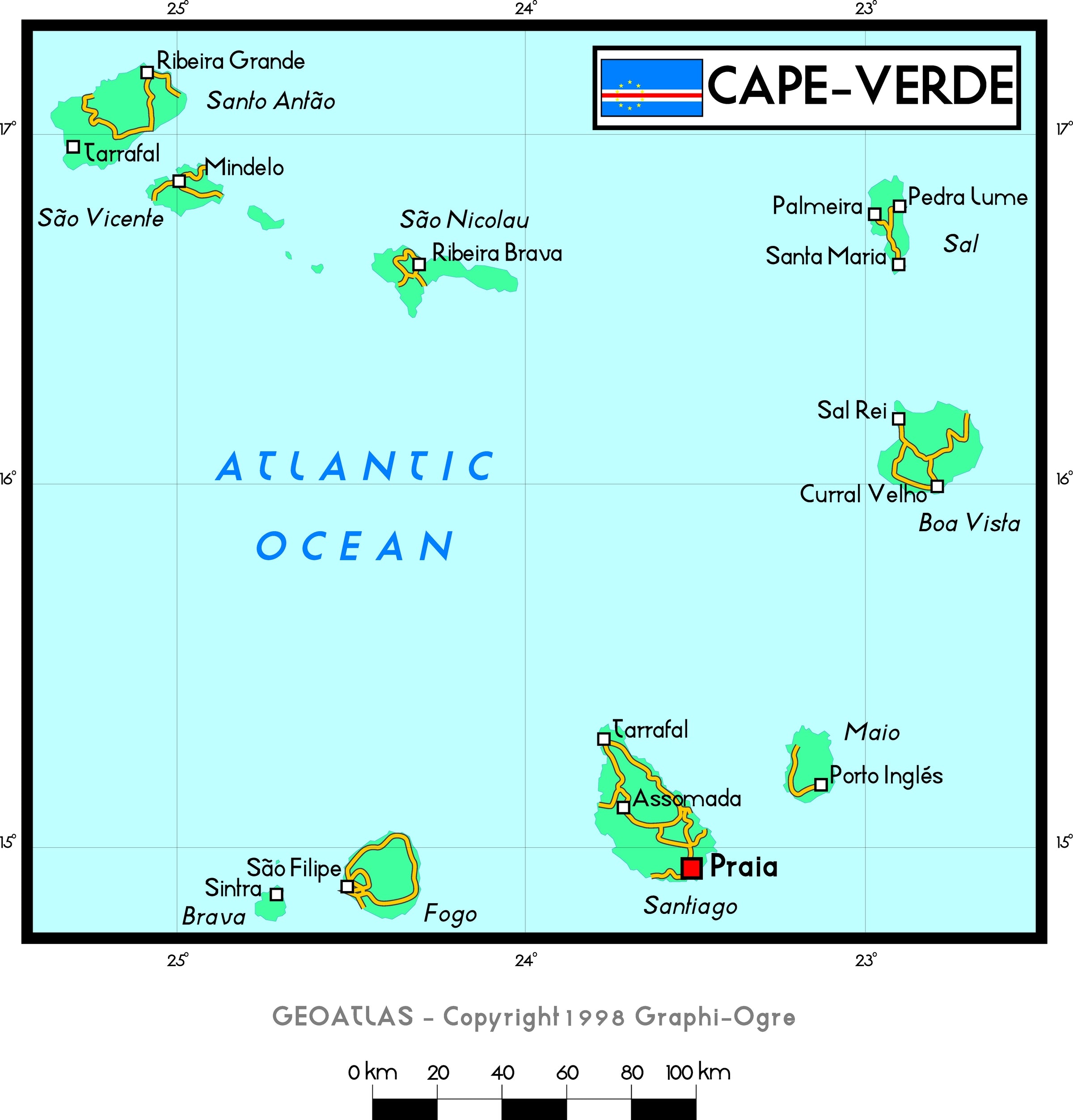 Graphi Ogre  Cape Verde Political Wall Map 2400x ?v=1572675204