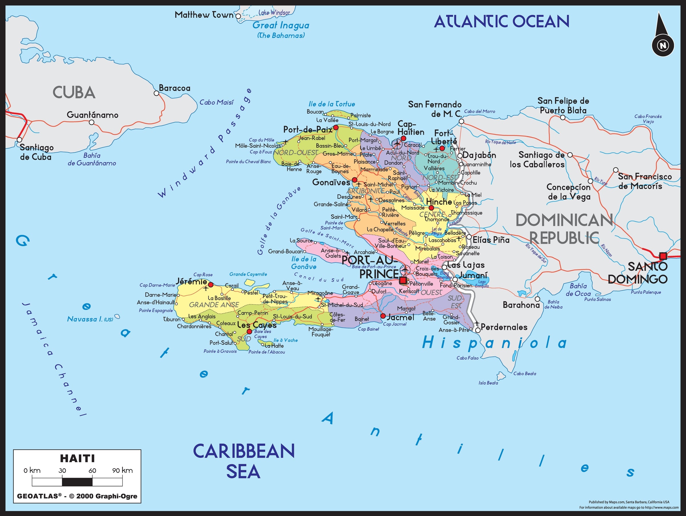 Остров Гаити на карте