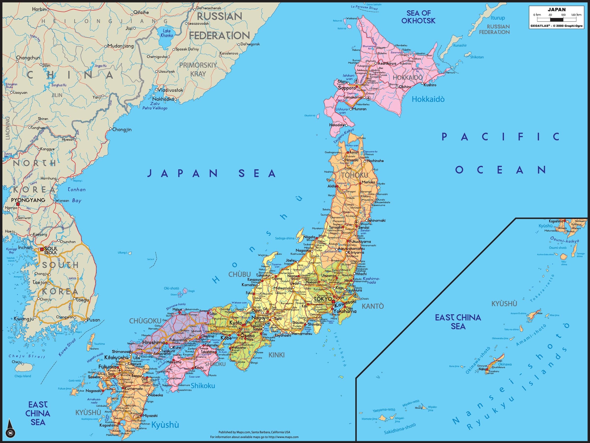Physical Features Map Of Japan Free Printable Maps E7 - vrogue.co