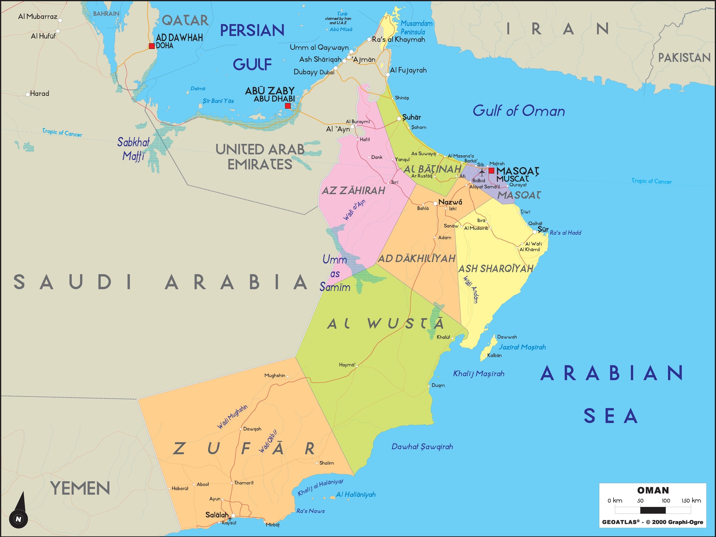 Where Is Oman Located Oman Location In The World Map
