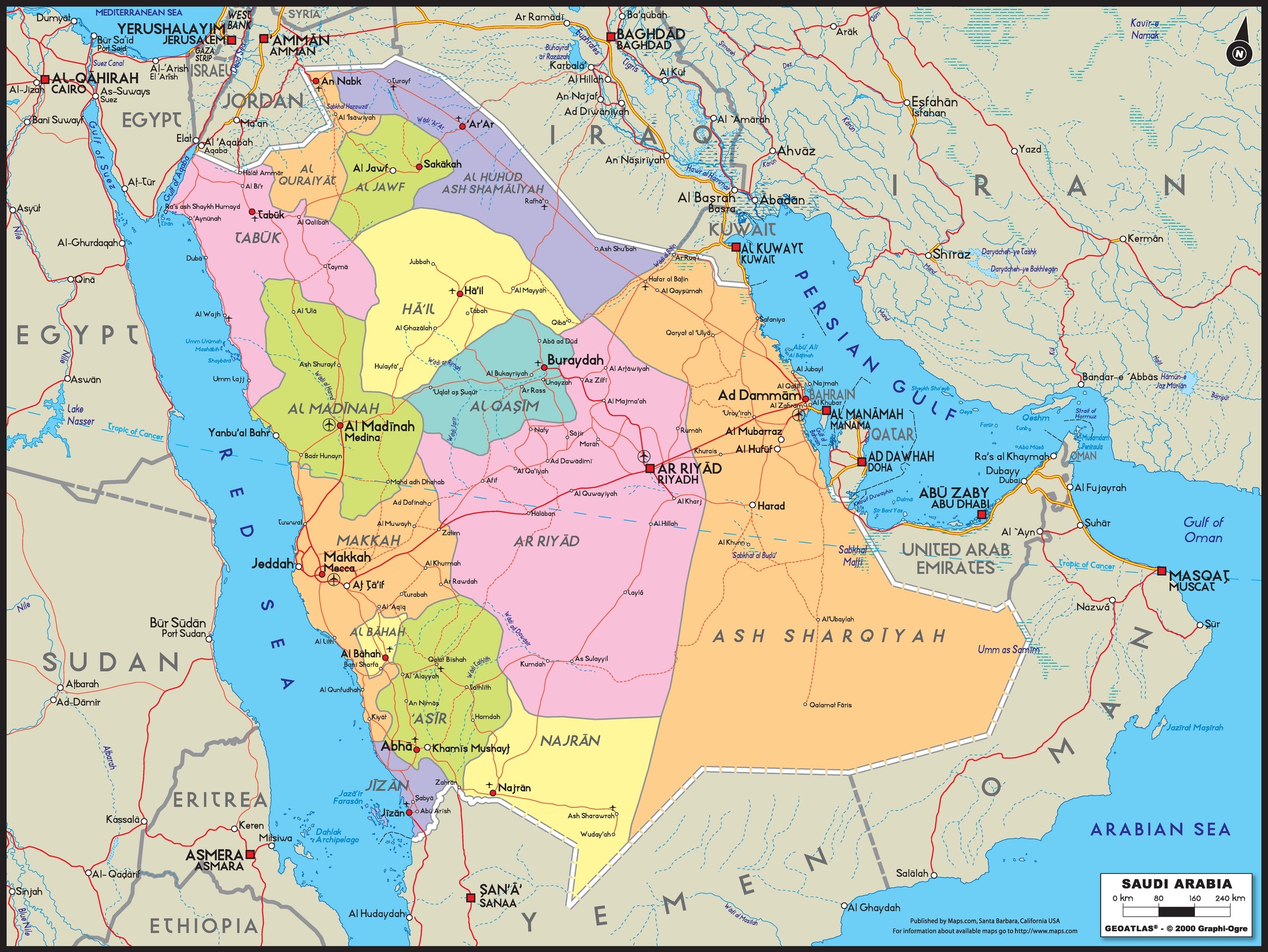 Saudi Arabia Map With Cities Saudi Arabia Map With Major Cities - Vrogue