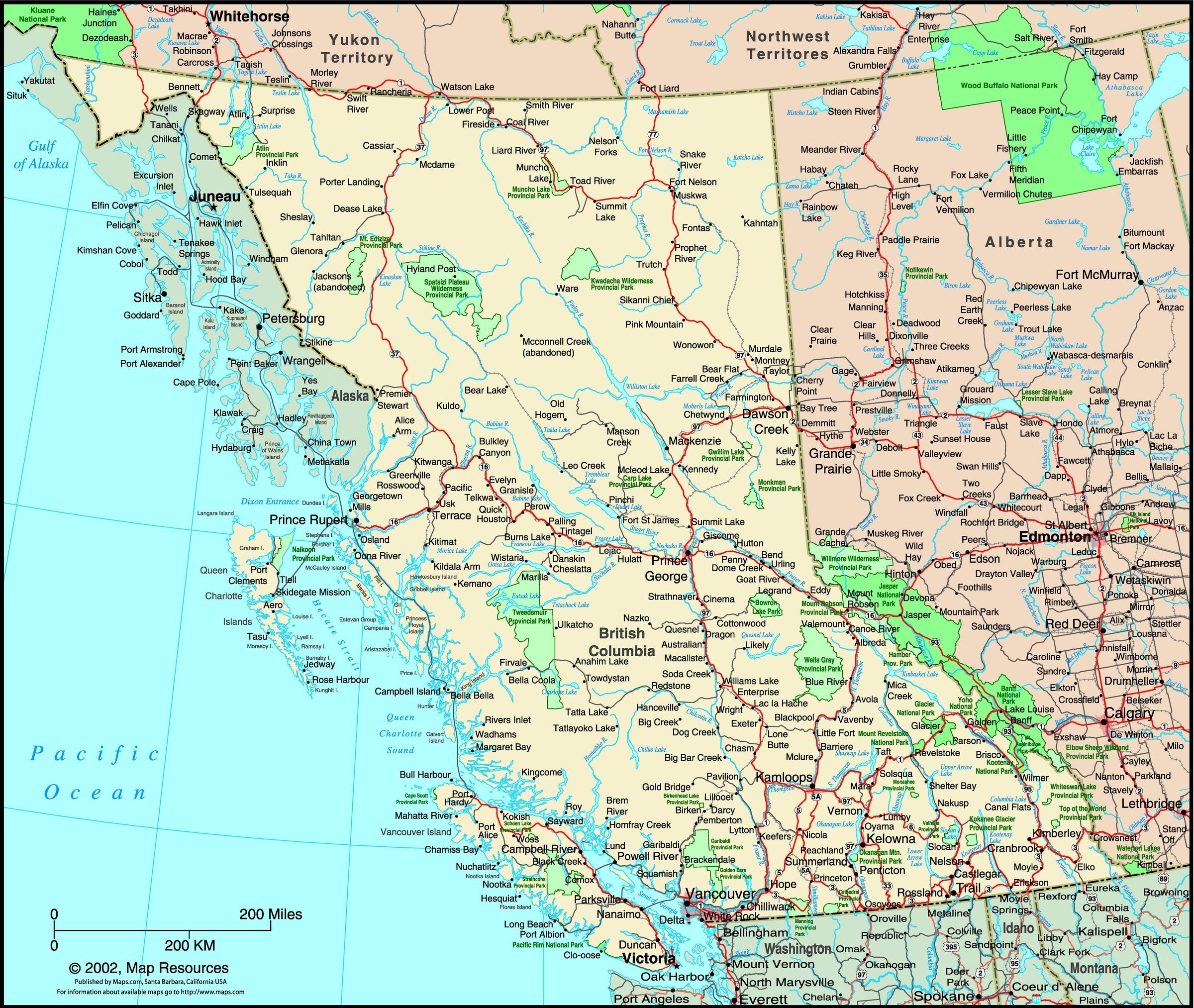 Map Resources British Columbia Canada Political Wall Map. 2400x ?v=1572557645
