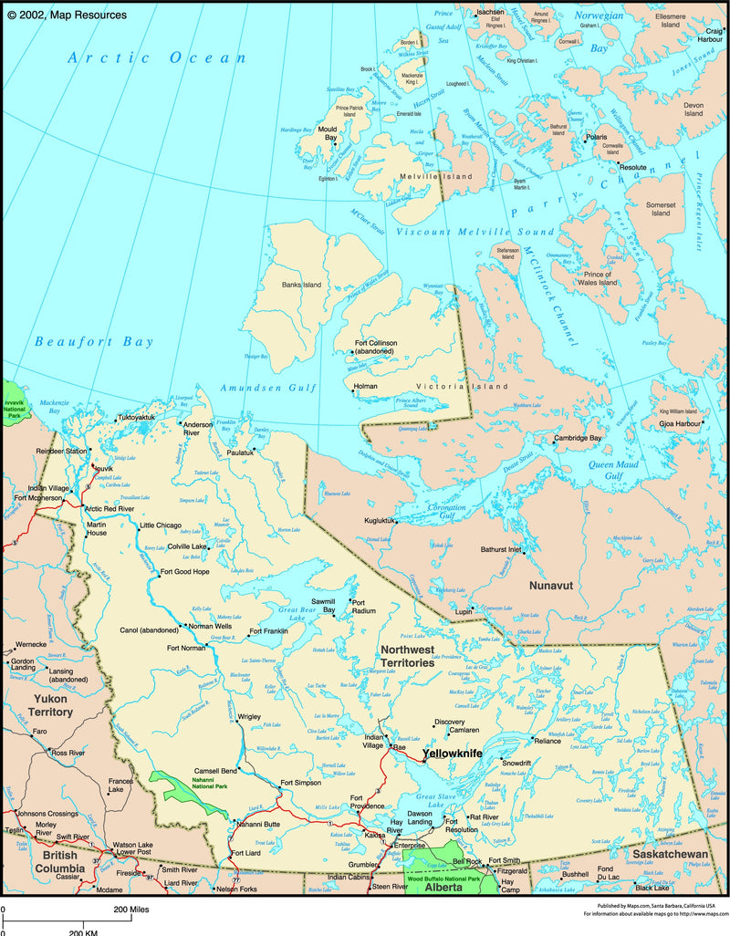 Map Resources Northwest Territories Canada Political Wall Map 800x ?v=1572557688