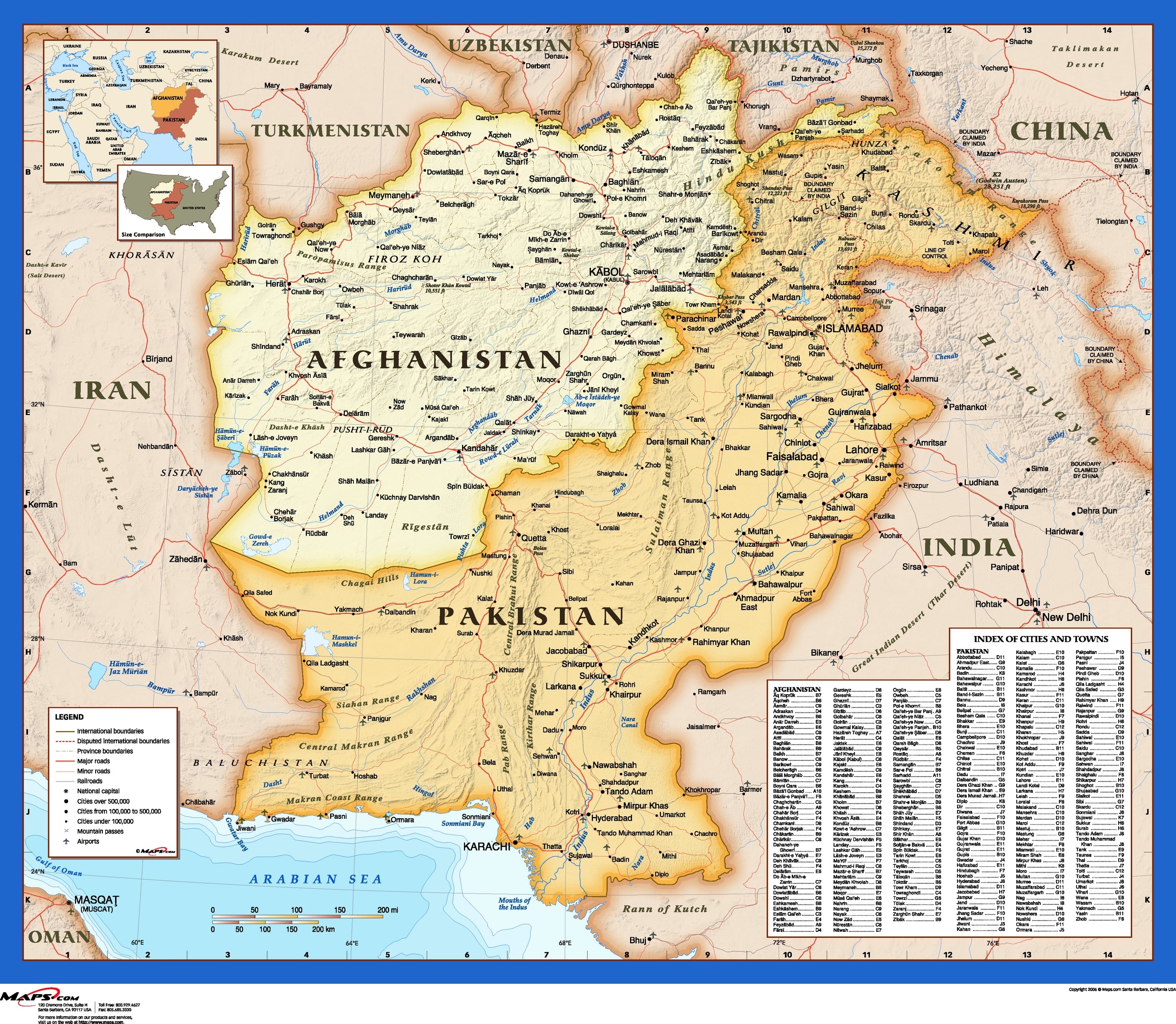 Sejarah Taliban Asal Usul Taliban Di Afghanistan   Maps.com Afghanistan And Pakistan Wall Map 2400x 