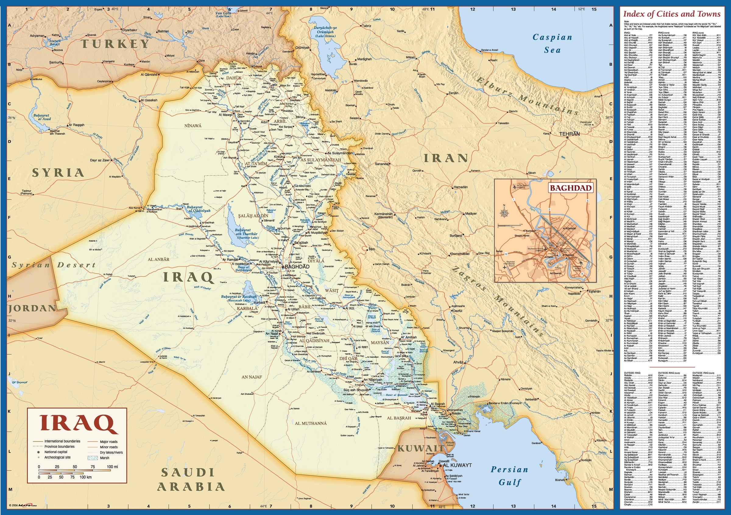 Physical Map Of Iraq Ezilon Maps - vrogue.co