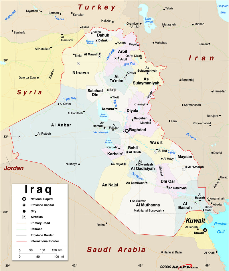 Iraq Wall Map by Maps.com | Maps.com.com