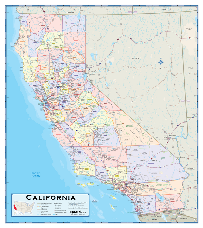 map of california counties