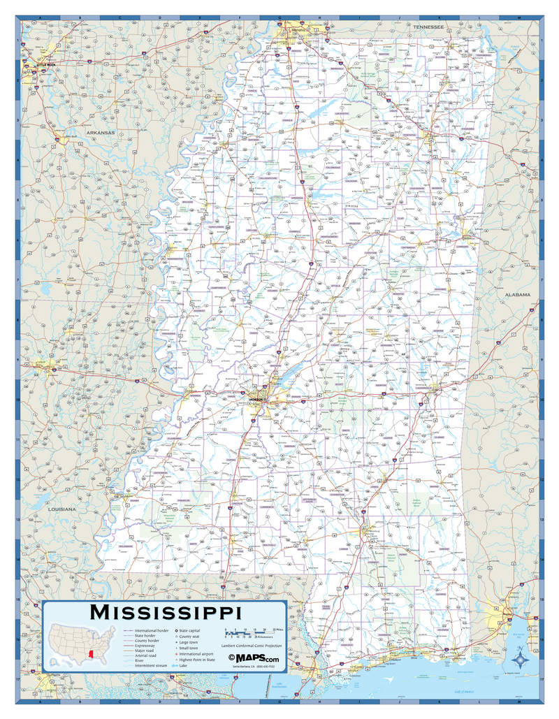 Mississippi Highway Map Printable 4609
