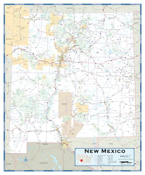 New Mexico Highway Wall Map | Maps.com.com