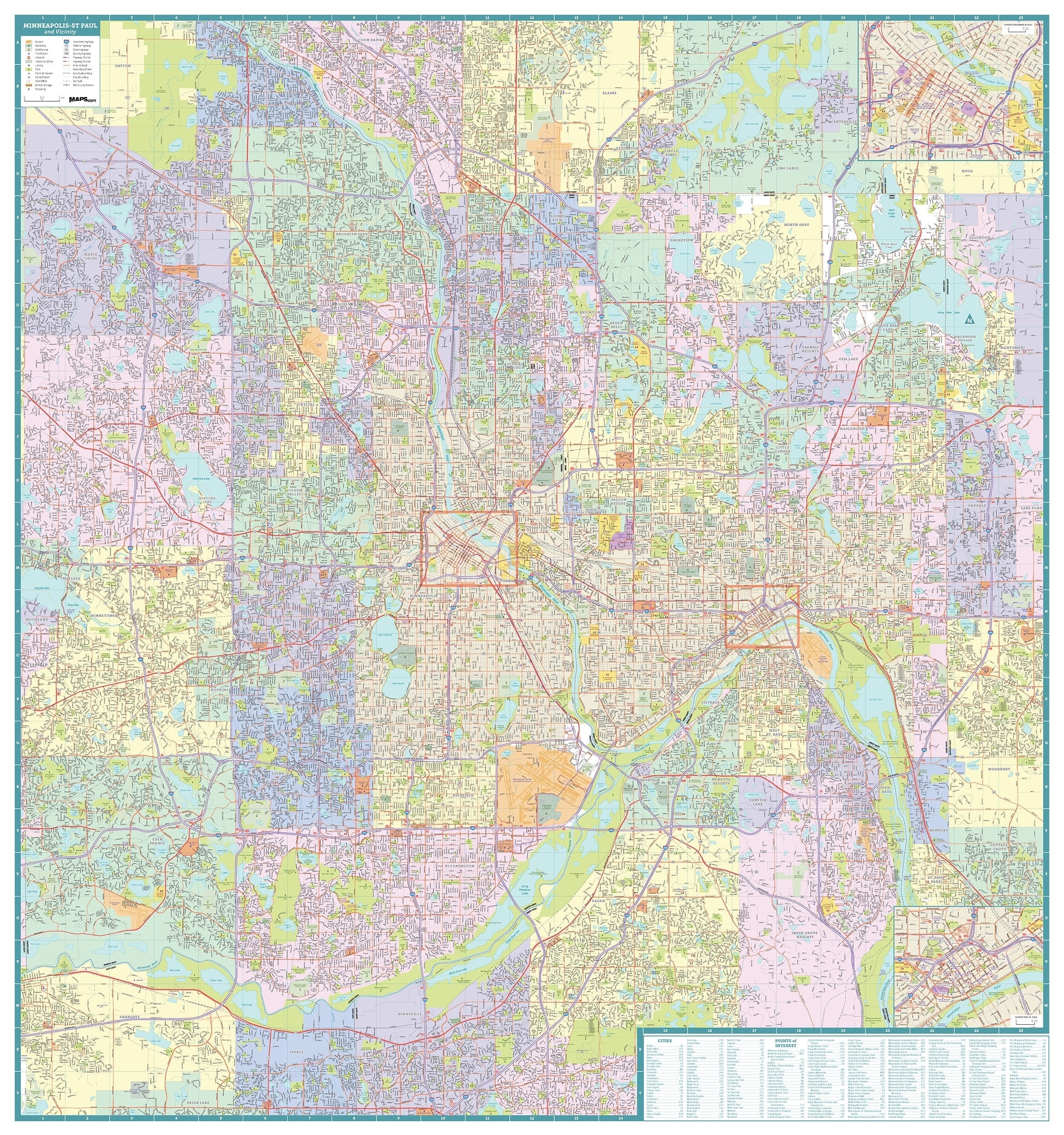 Minneapolis Minnesota City Map | Maps.com