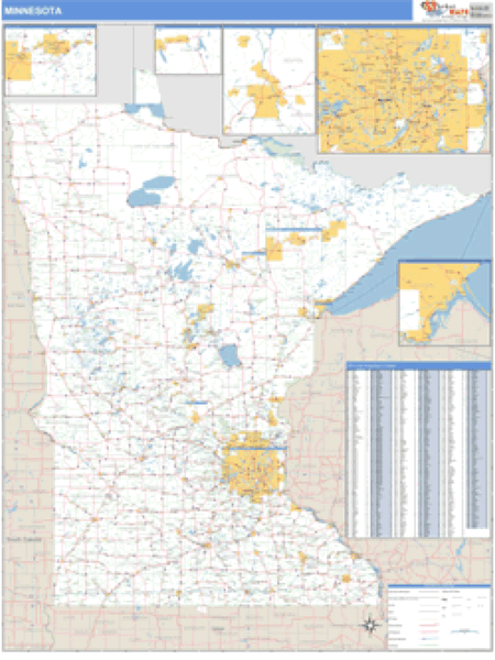 Minnesota ZIP Code Wall Map | Maps.com.com
