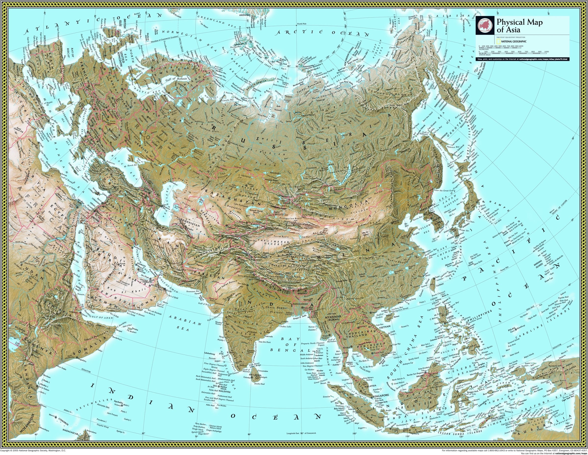 Карта евразии атлас