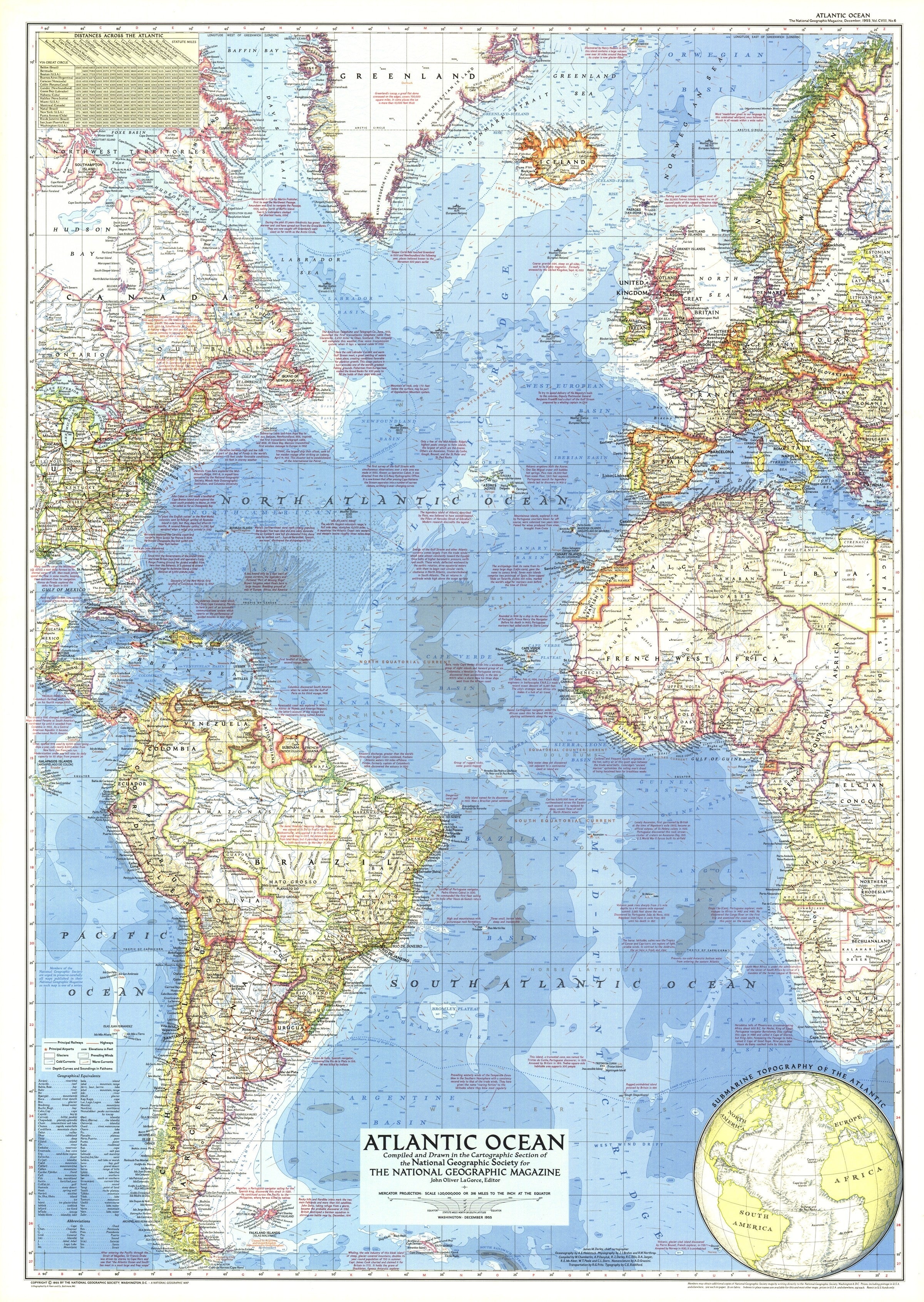 Map Atlantic Ocean Map 