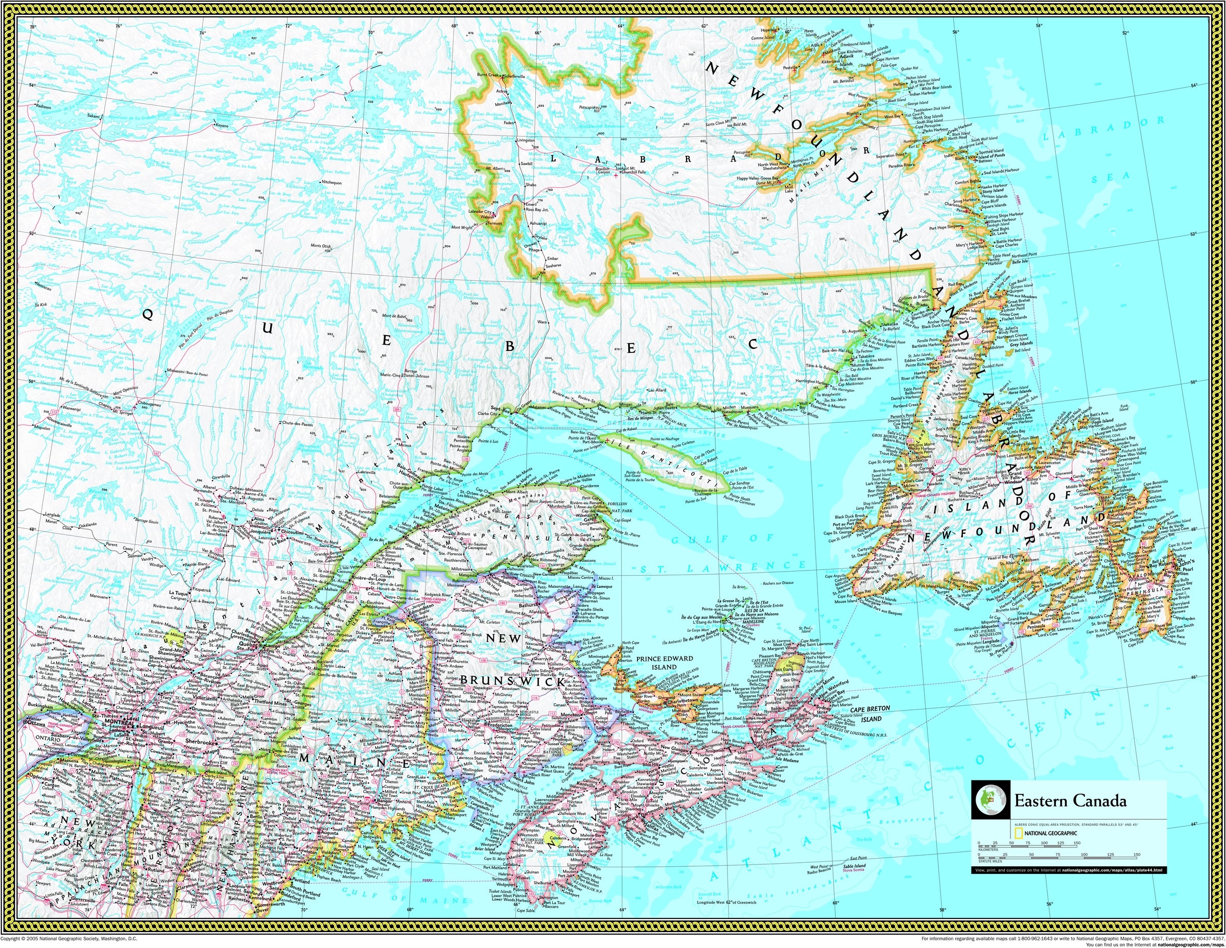 East Coast Provinces Of Canada Map - United States Map