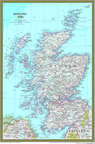 National Geographic Scotland Wall Map