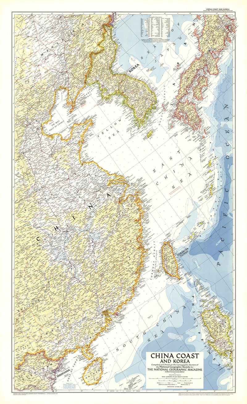  China  Coast And Korea  Map 1953 Maps com com