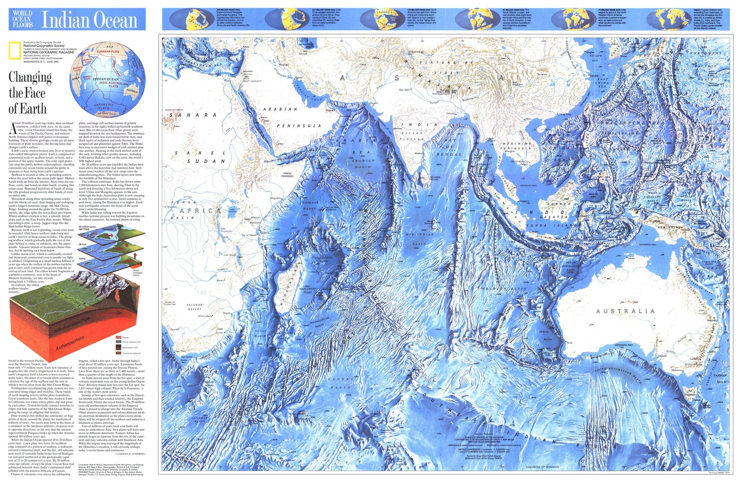 National Geographic Indian Ocean Map Maps Com