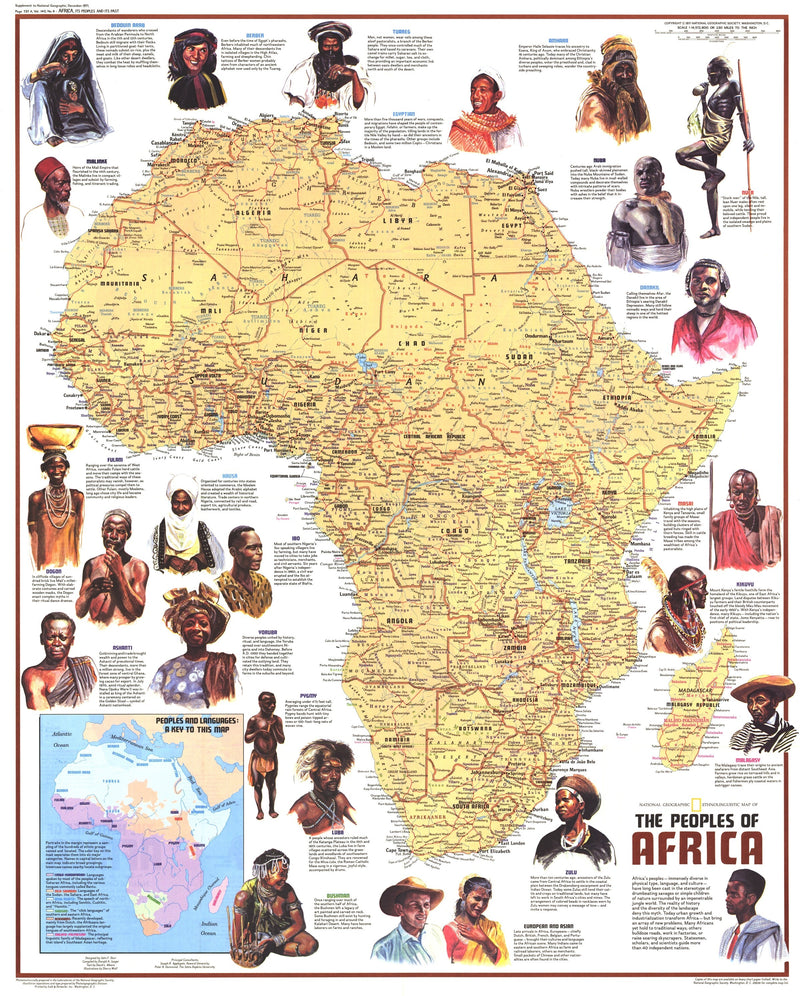 Ethnolinguistic Map Of The Peoples Of Africa Map 1971