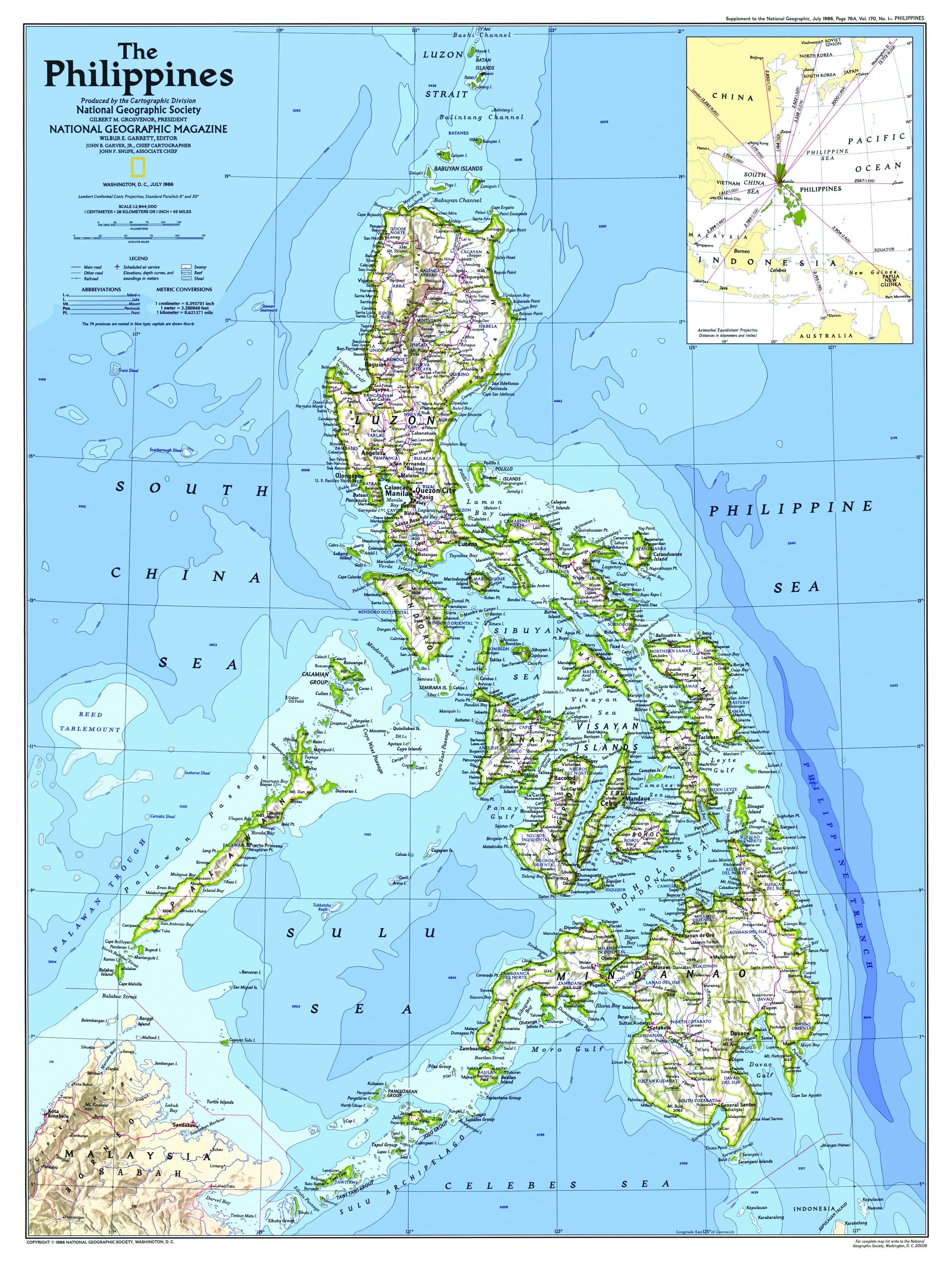 Detailed Map Of Philippine Islands