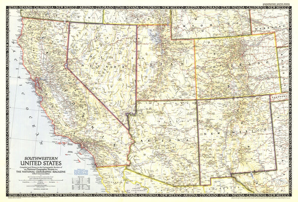 Southwestern United States Map 1948