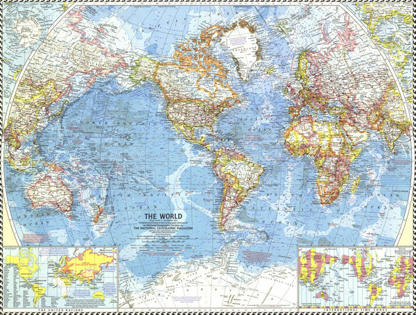 National Geographic World Map 1960 | Maps.com.com