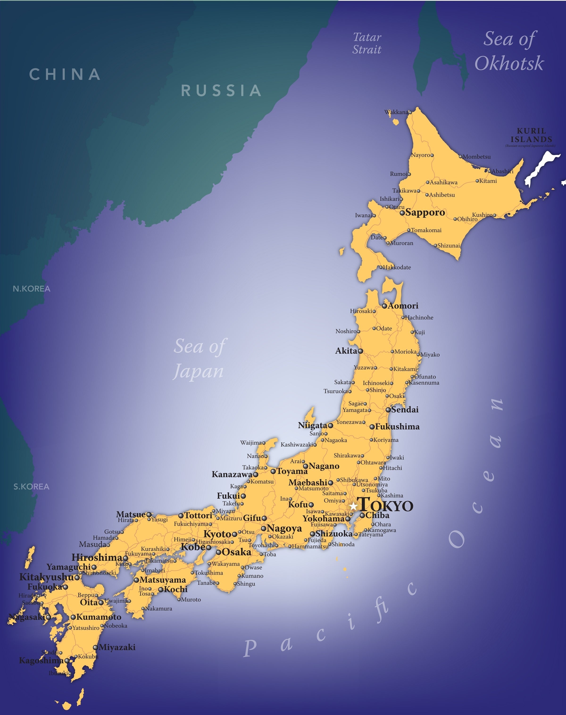 Japan Wall Map | Maps.com.com