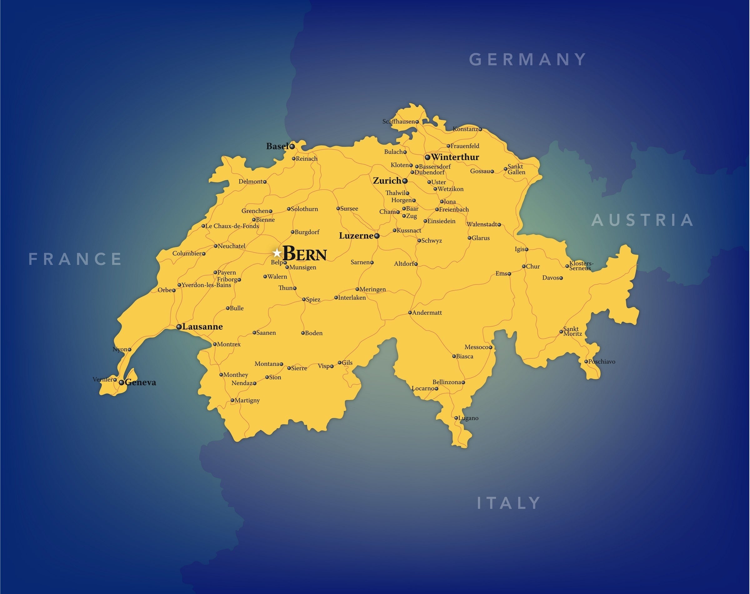 Switzerland Wall Map | Maps.com.com