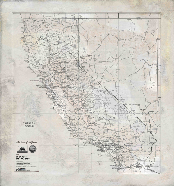 Compart Maps Rustic Antique Texas Wall Map Maps Com C 4112