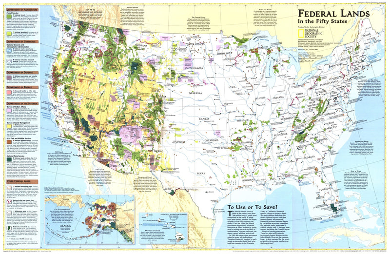 United States Federal Lands Map 1996 6585