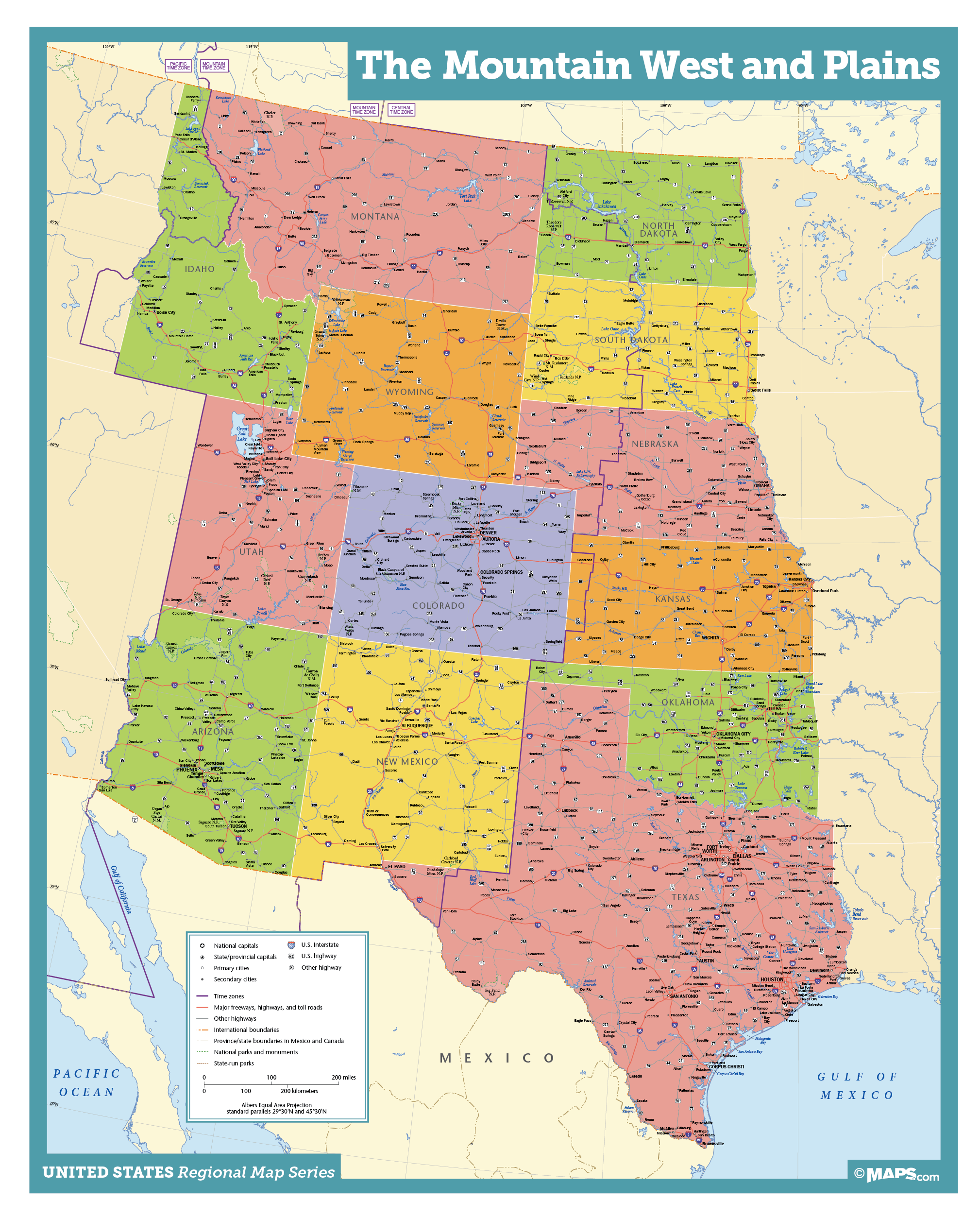 Western States Of Usa Map